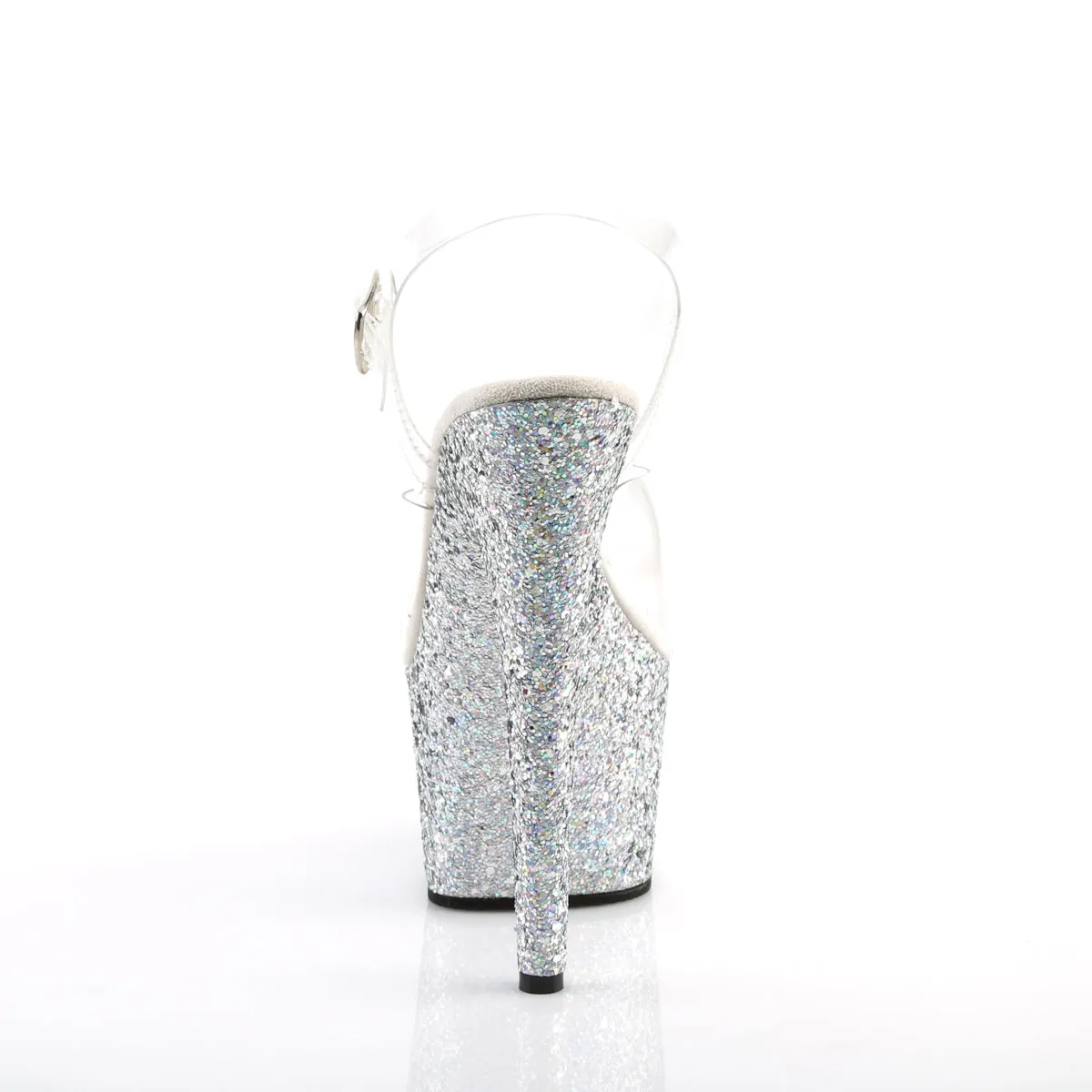 Adore 708LG Silver Multi Glitter 7" High Heels - Direct