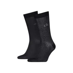 Calvin Klein CK Logo 2 Pack Socks Black