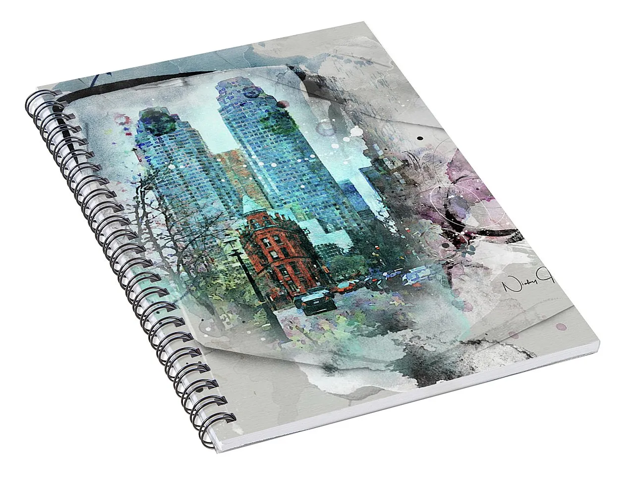 Flatiron Church And Wellington - Spiral Notebook