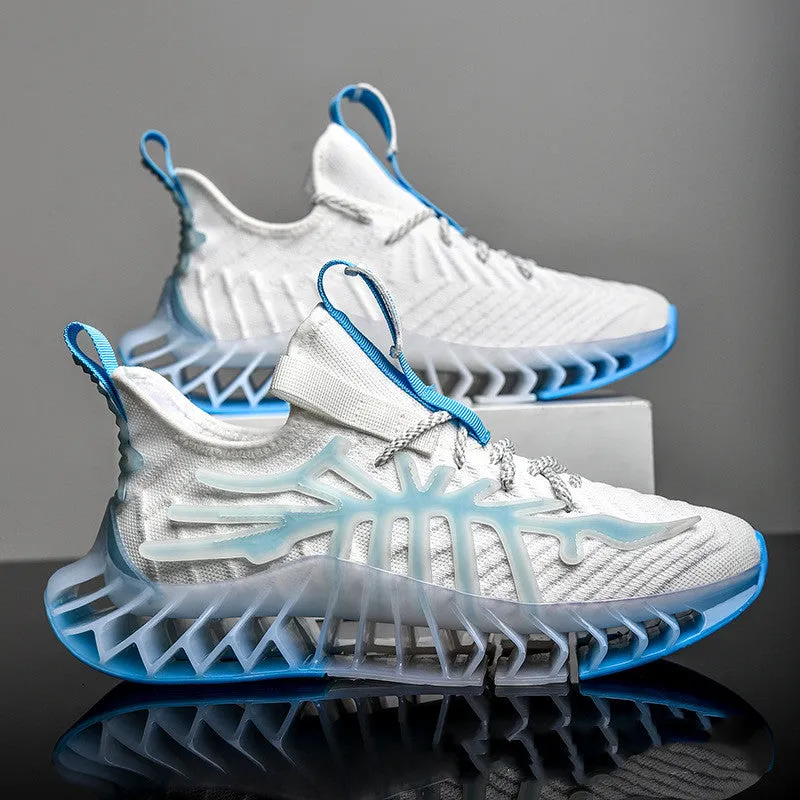 Shoes Men's Trendy Shoes Spring 2021 New Sports Shoes Men's Shock Absorption Running Mesh Breathable Blade Shoes Summer Men's Shoes