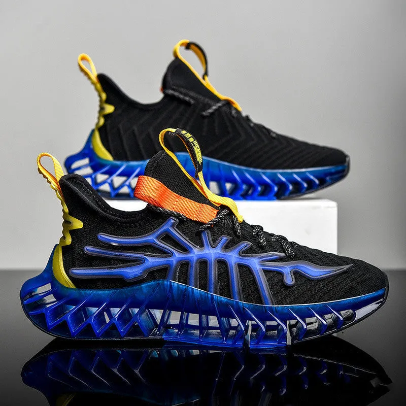 Shoes Men's Trendy Shoes Spring 2021 New Sports Shoes Men's Shock Absorption Running Mesh Breathable Blade Shoes Summer Men's Shoes