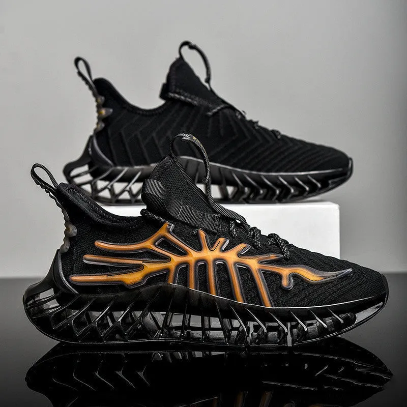 Shoes Men's Trendy Shoes Spring 2021 New Sports Shoes Men's Shock Absorption Running Mesh Breathable Blade Shoes Summer Men's Shoes