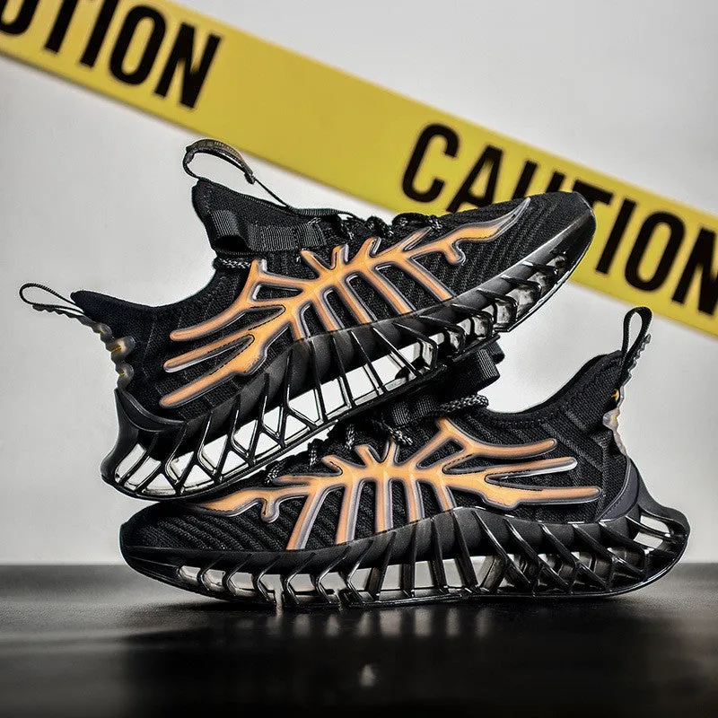 Shoes Men's Trendy Shoes Spring 2021 New Sports Shoes Men's Shock Absorption Running Mesh Breathable Blade Shoes Summer Men's Shoes